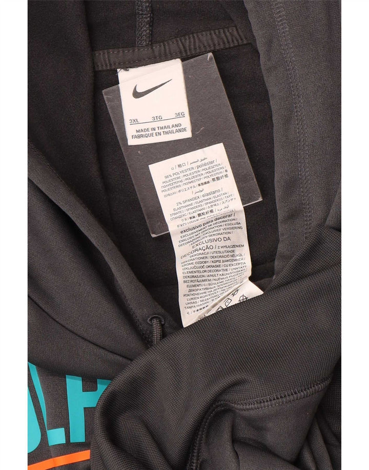 Męska bluza z kapturem Nike Miami Dolphins Graphic, 3XL, szary poliester