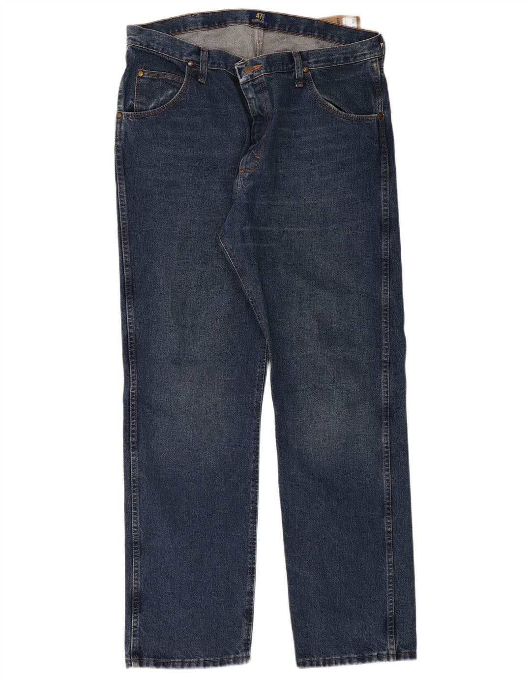 Męskie proste dżinsy Wrangler W38 L32 Niebieskie bawełniane