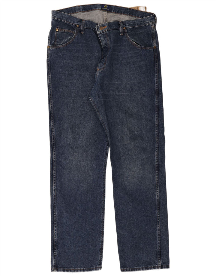 Męskie proste dżinsy Wrangler W38 L32 Niebieskie bawełniane