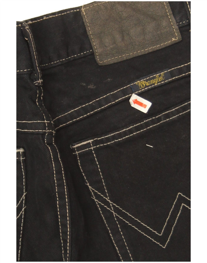 Męskie proste dżinsy Wrangler W34 L34, czarne, bawełniane