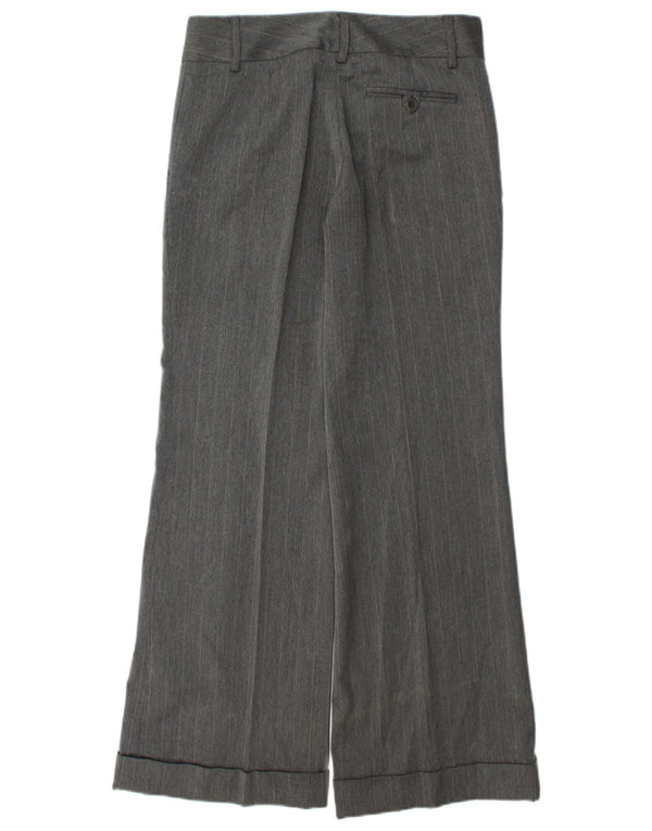 Damskie spodnie chino z szeroką nogawką Zara EU 38 Small W28 L30 Szare paski