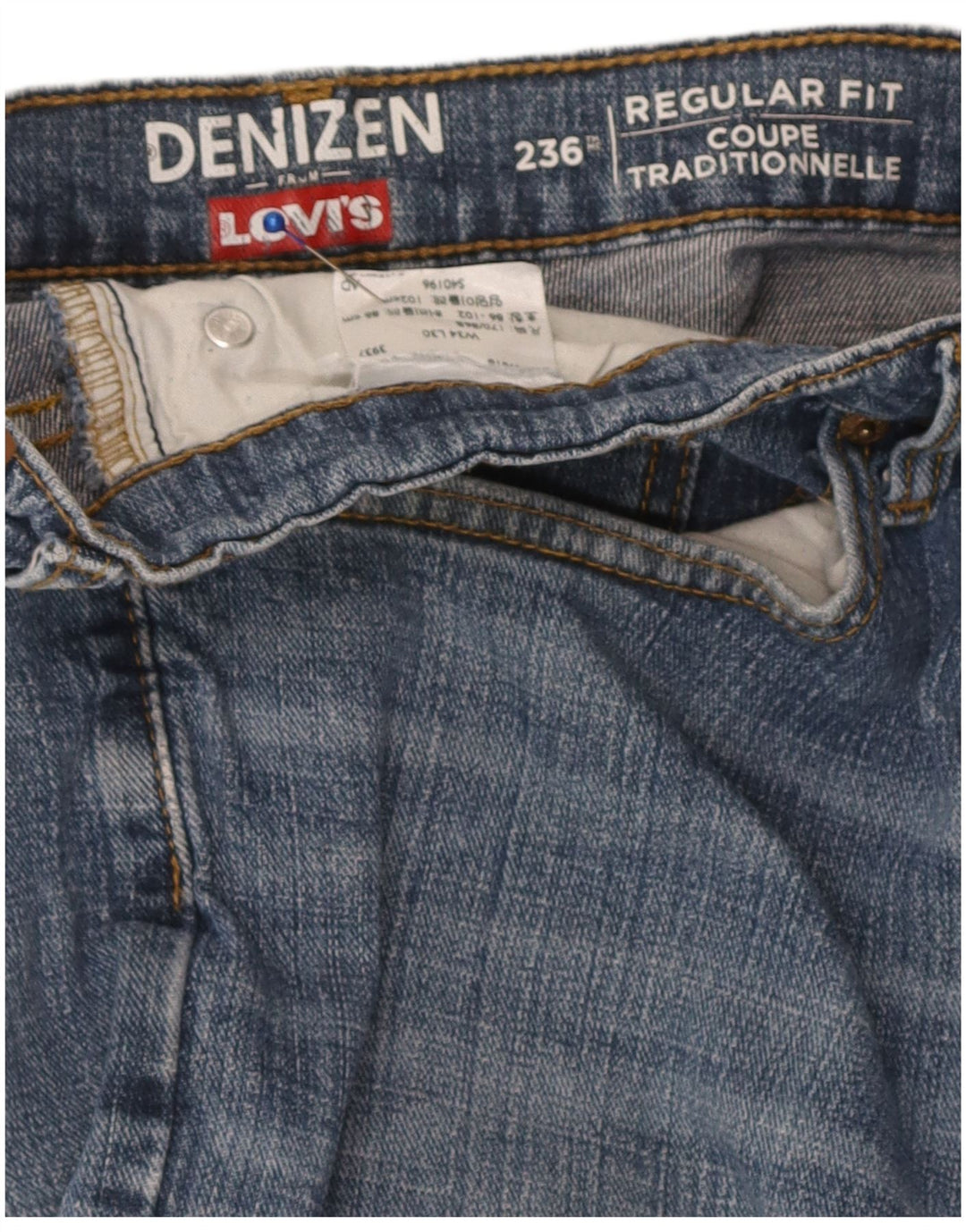 Damskie jeansy Levi's Denizen o regularnym kroju W34 L30 Niebieskie