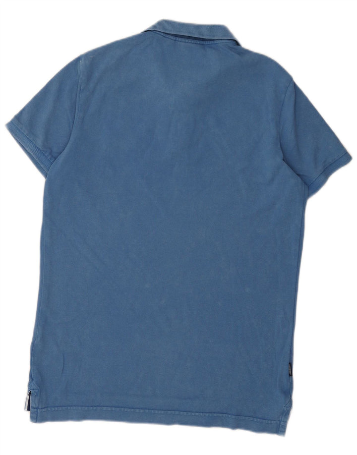 Męska koszulka polo Superdry, duża, niebieska, bawełniana