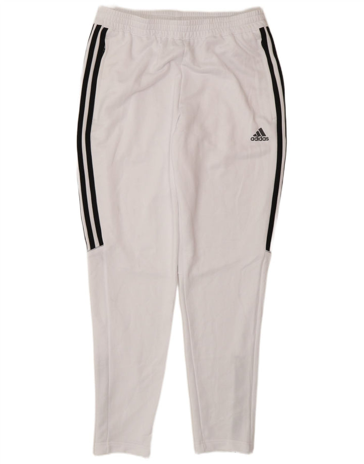 Męskie spodnie dresowe Adidas Aeroready, średni biały poliester