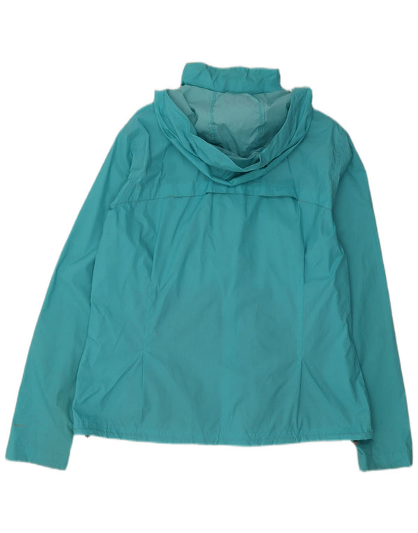 Damska kurtka przeciwdeszczowa z kapturem Columbia UK 18 XL Turkusowy nylon