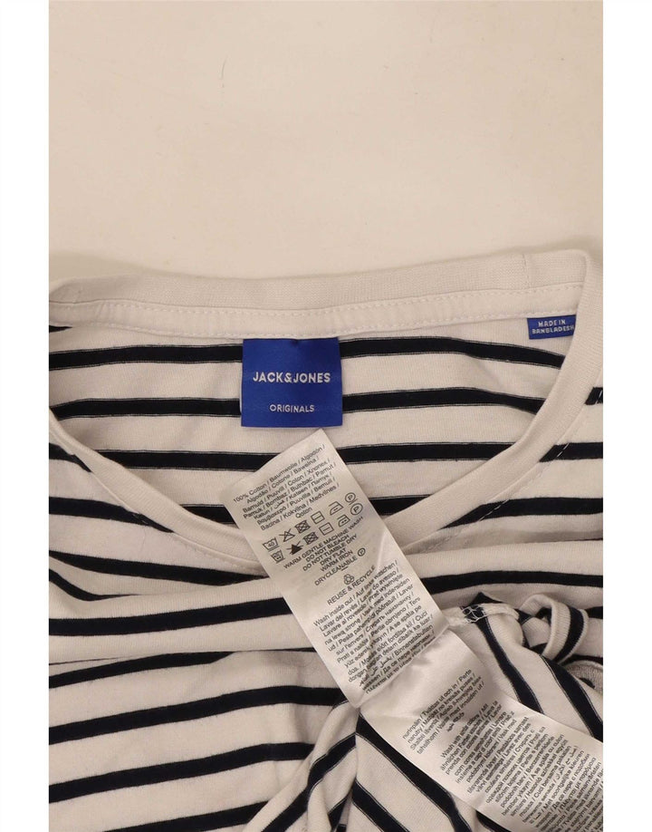 T-shirt męski Jack & Jones, duży, bawełniany w białe paski