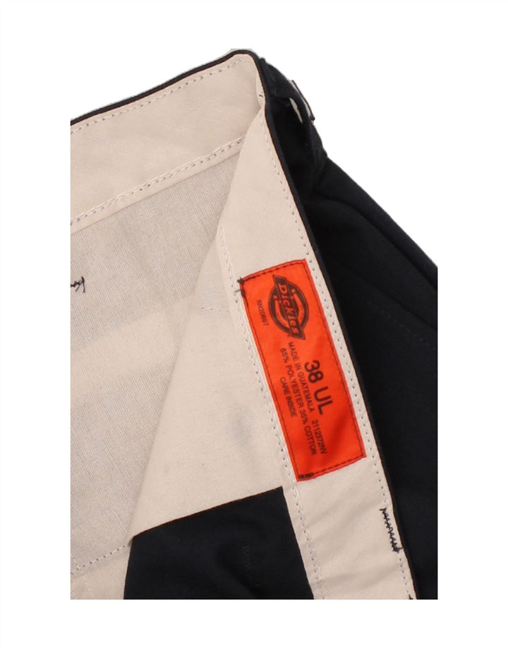 DICKIES Mens Straight Cargo Trousers W38 L29 Navy Blue Polyester Vintage Dickies and Second-Hand Dickies from Messina Hembry 