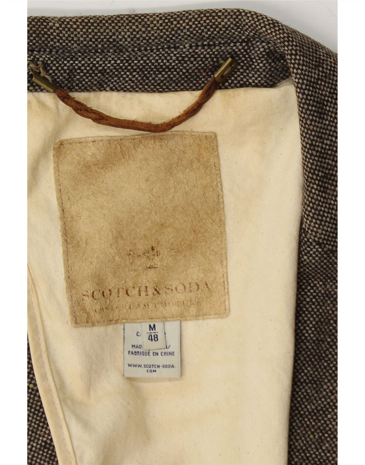 Męska marynarka zapinana na 1 guzik SCOTCH & SODA IT 48 Średni brąz