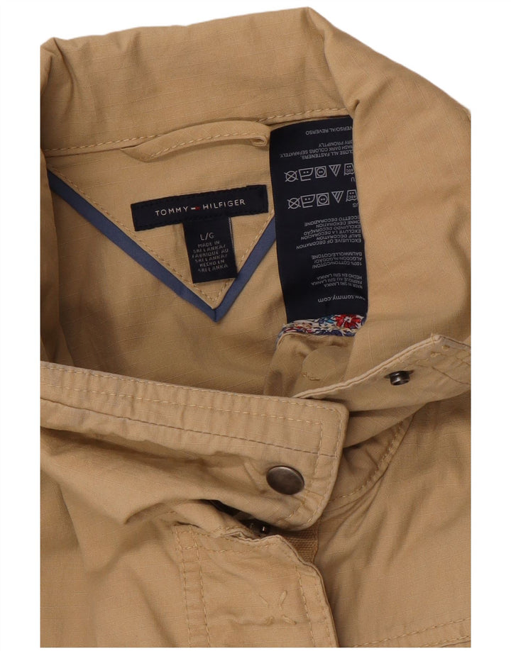 Damska kurtka użytkowa Tommy Hilfiger UK 16, duża, beżowa, bawełniana