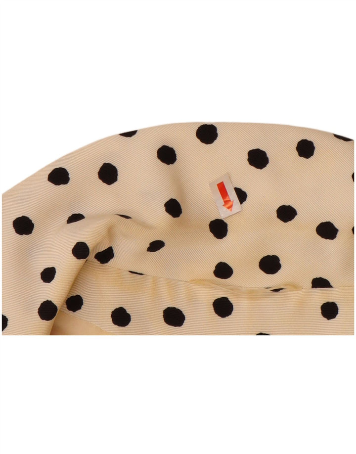 RENA LANGE Womens 4 Button Blazer Jacket EU 40 Medium Off White Polka Dot