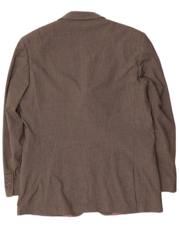 Męska marynarka Massimo Dutti ze stretchem, zapinana na 3 guziki, UK 46 XL, brązowy poliester