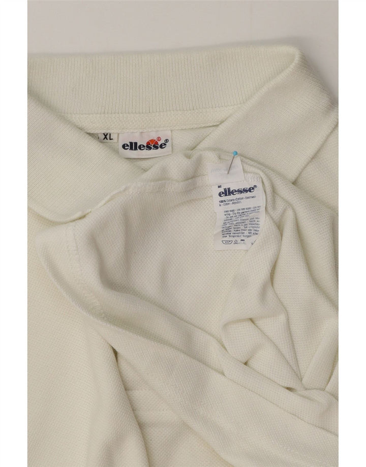 Męska koszulka polo Ellesse XL, biała, bawełniana