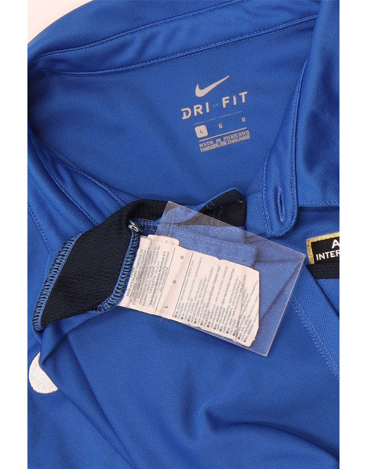 Męska koszulka polo Nike Calcio z grafiką, duża, niebieska, poliestrowa z blokami kolorów