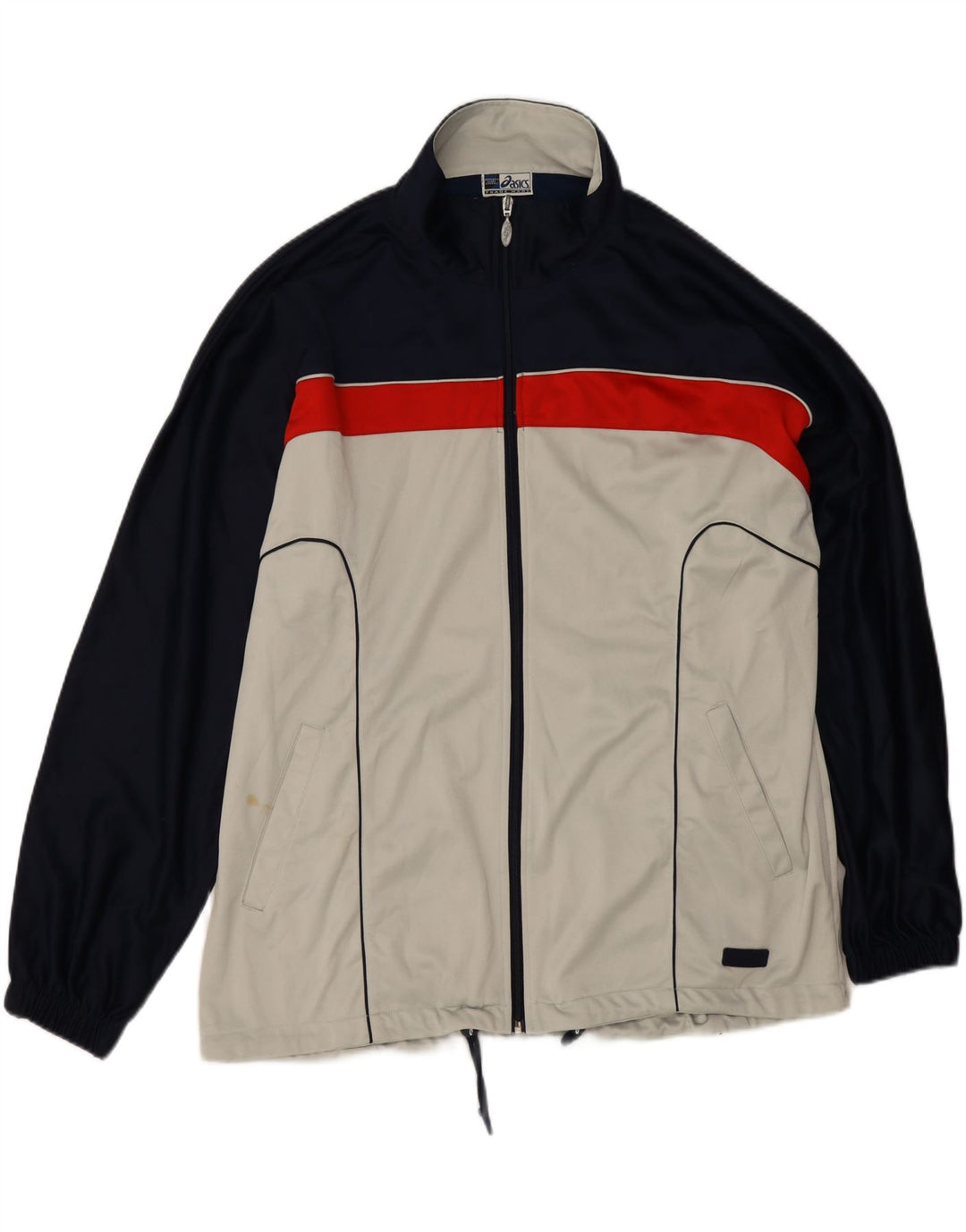 Męska kurtka dresowa Asics 2XL Szary poliester z blokami kolorów