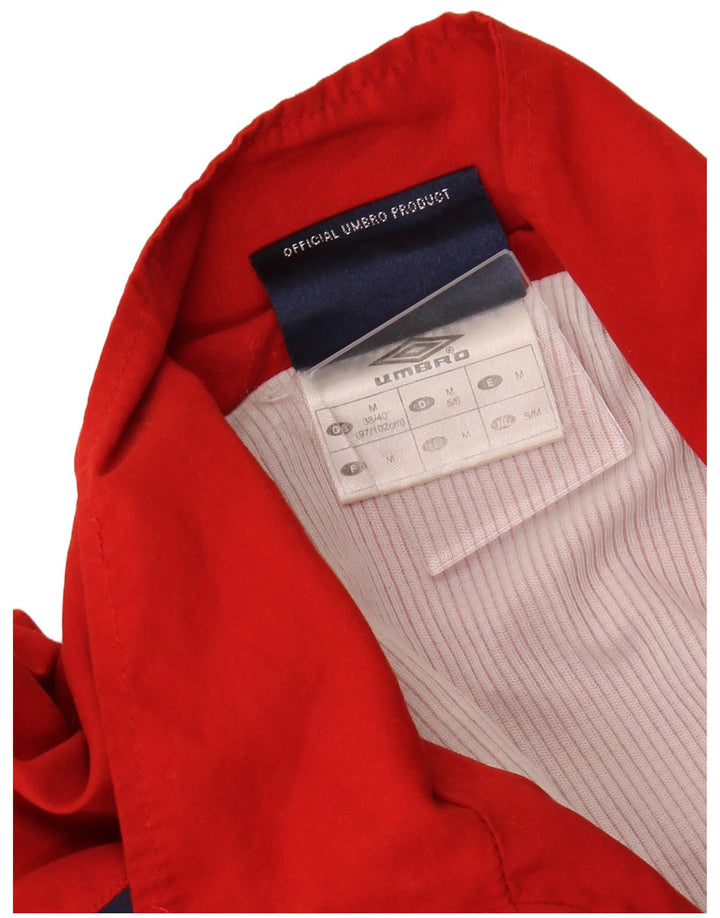 Męska kurtka dresowa UMBRO UK 38/40, poliester w kolorze średniej czerwieni