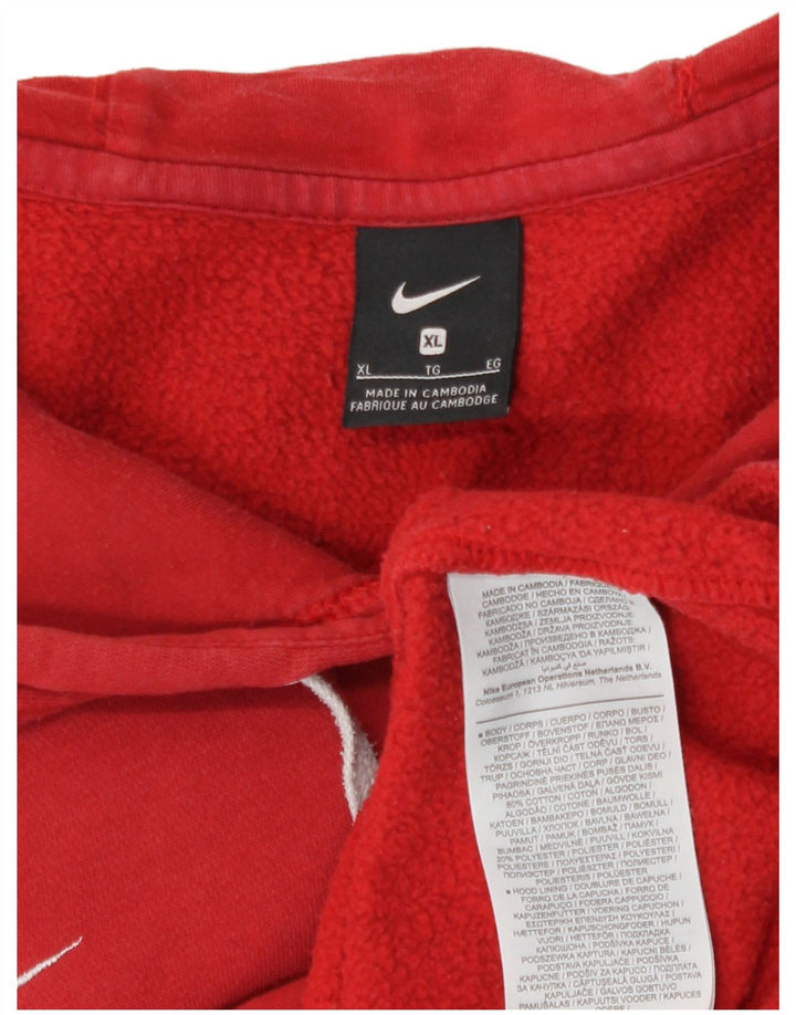 Męska bluza z kapturem Nike XL, czerwona, bawełniana