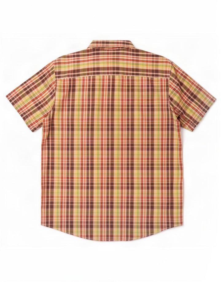 Męska koszula slim fit z krótkim rękawem Penguin Heritage w dużą wielobarwną kratkę