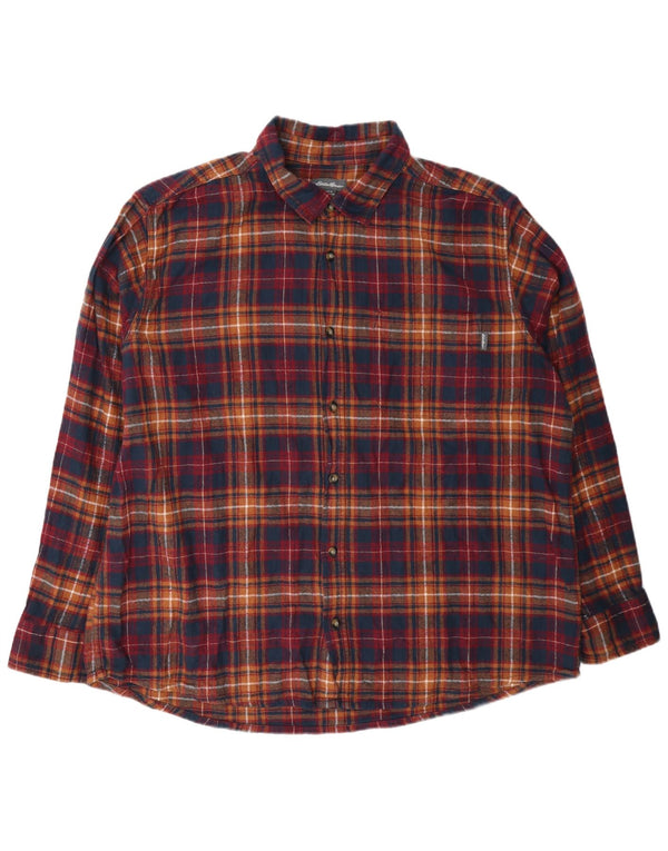 Męska koszula flanelowa Eddie Bauer 2XL, wielobarwna, bawełniana krata