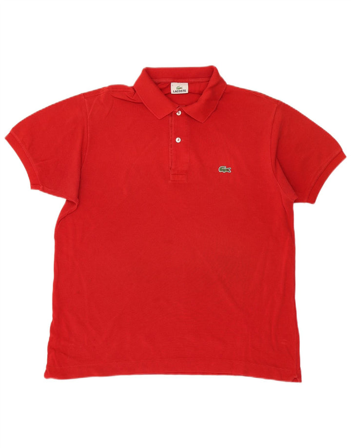 Męska koszulka polo LACOSTE, rozmiar 5, duża, czerwona, bawełniana
