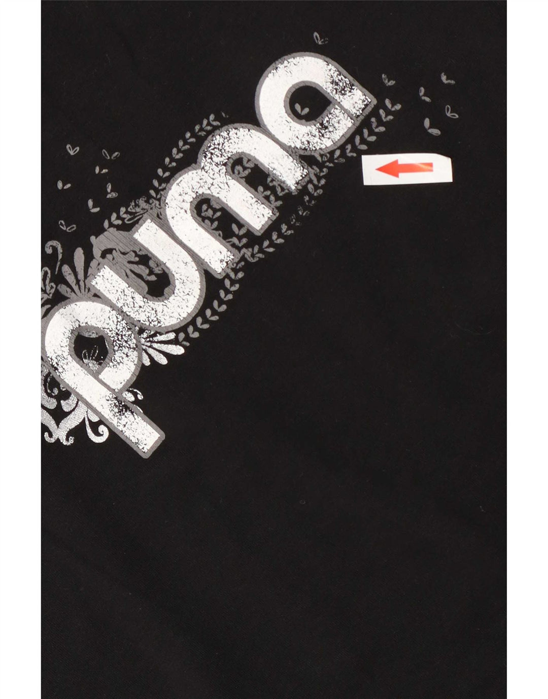 Damska koszulka Puma Regular Graphic Top UK 12, średnia czarna bawełna