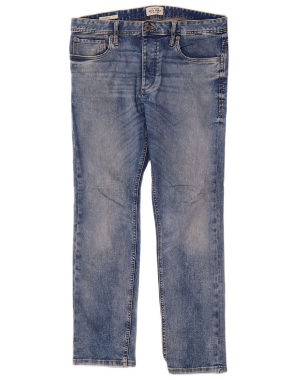 Jack & Jones Męskie dżinsy Tim Slim W32 L30 Niebieskie bawełniane