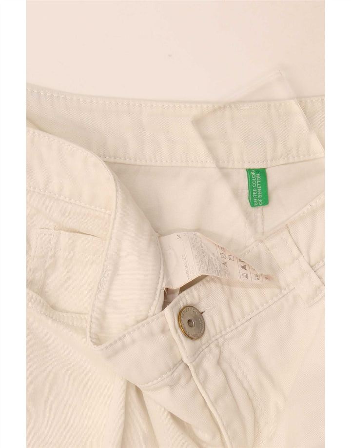 Damskie spodenki codzienne Benetton IT 44 Medium W34 Biała bawełna