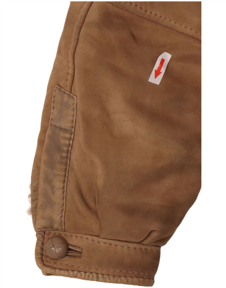 Vintage damska kurtka Shearling IT 44 Średni Beżowy Shearling