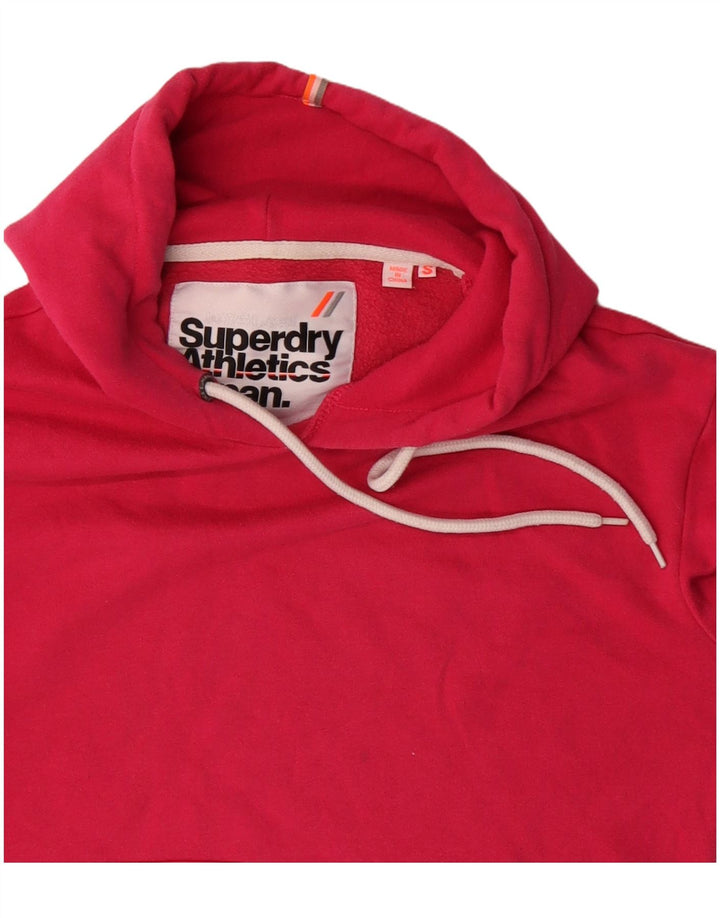 Damski sweter oversize z kapturem Superdry UK 10, mały, różowy, bawełniany