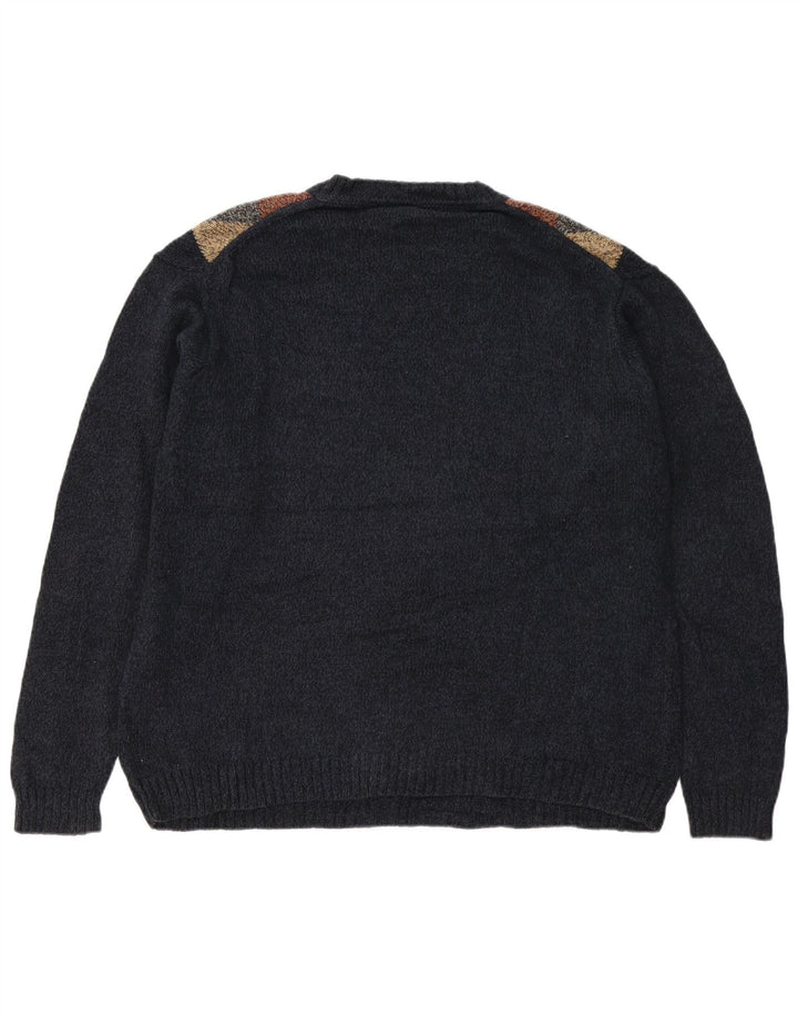 Męski sweter z okrągłym dekoltem DOCKERS XL Granatowy Argyle/Diamentowa bawełna