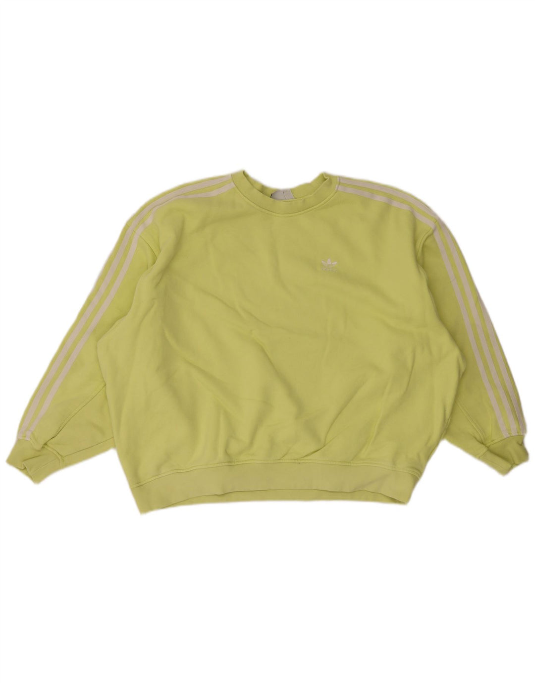 Adidas Damska bluza oversize Jumper UK 10 Mała żółta bawełna