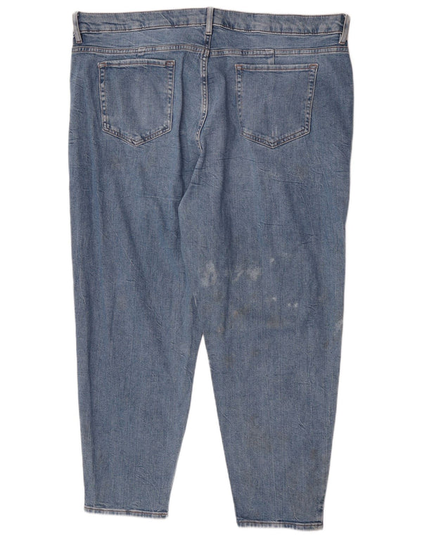 Marks & Spencer Damskie jeansy Mom Tapered UK 22 3XL W42 L27 Niebieskie bawełniane