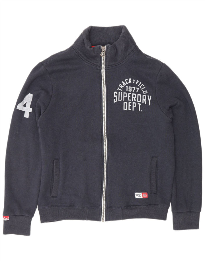 Męska bluza dresowa SUPERDRY z grafiką, duża, granatowa