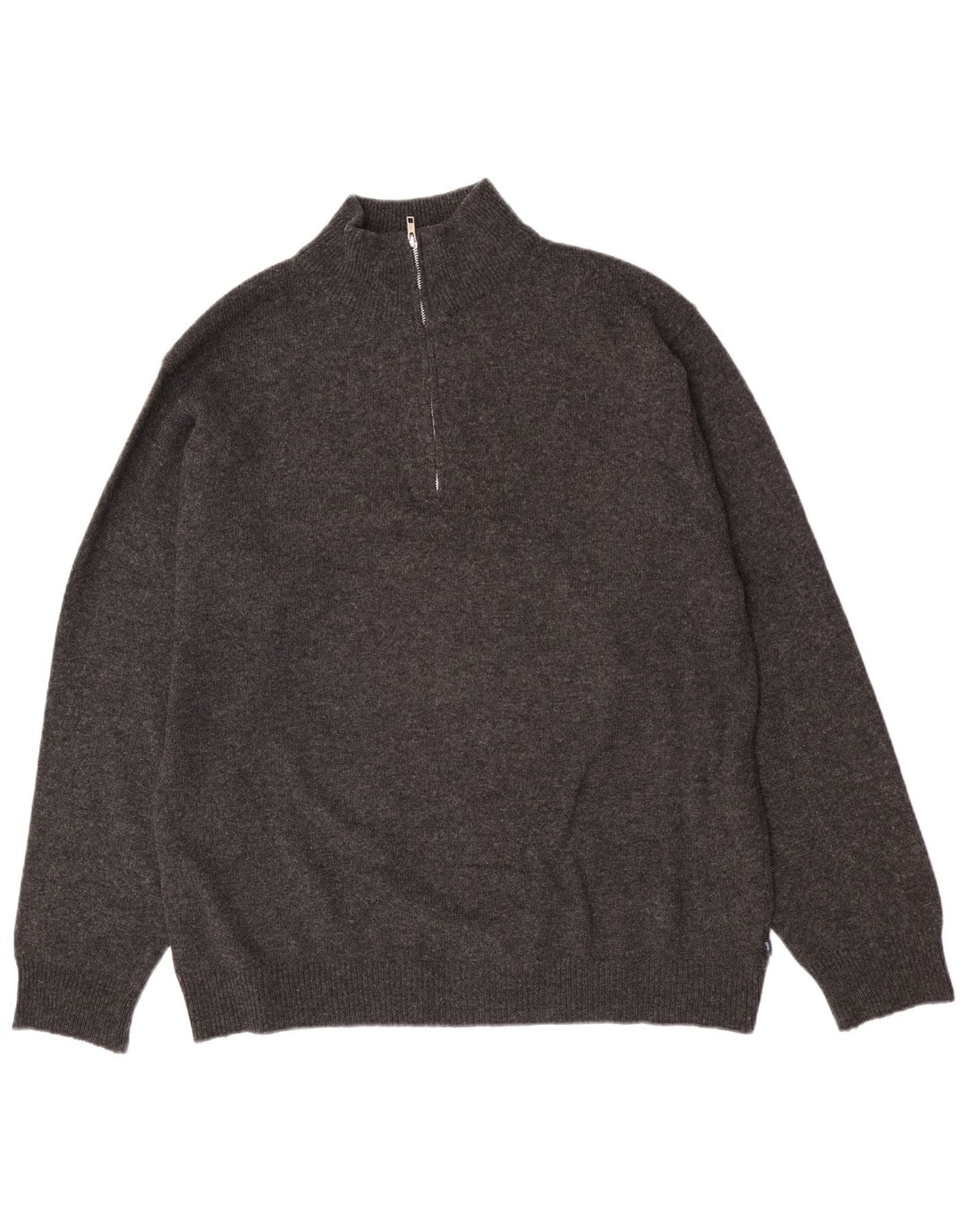 Męski sweter z zamkiem błyskawicznym Asics XL, szara wełna owcza