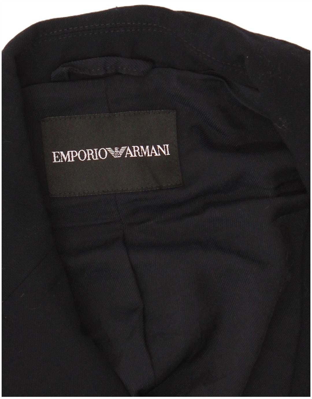 Damska marynarka Emporio Armani zapinana na 2 guziki, UK 8, mała, granatowa