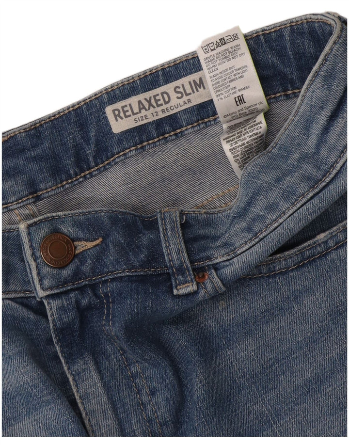 Marks & Spencer Damskie jeansy slim fit UK 12 Medium W32 L26 Niebieskie