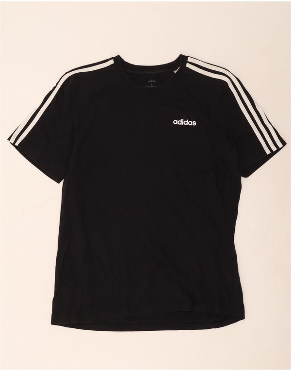 Adidas Męski T-shirt Top Duży Czarny Bawełniany
