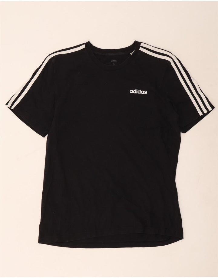 Adidas Męski T-shirt Top Duży Czarny Bawełniany
