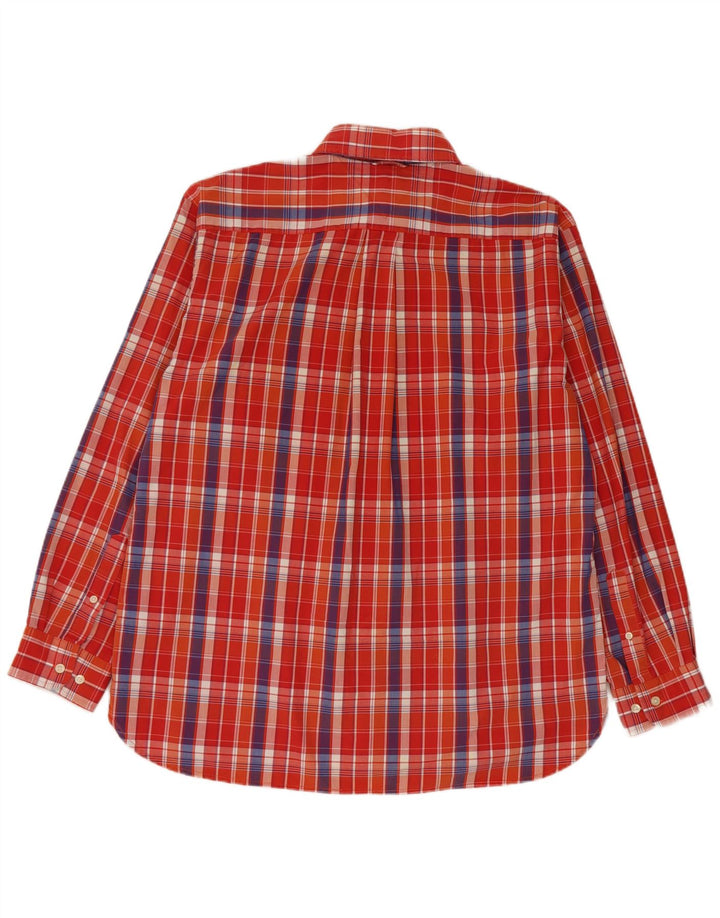 Koszula męska Tommy Hilfiger, duża, bawełniana w pomarańczową kratkę