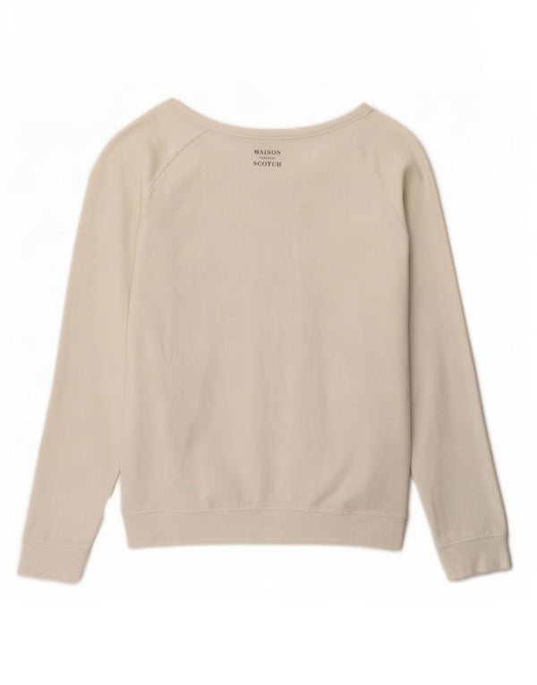 Damska bluza Maison Scotch Malibu Graphic, rozmiar 1 XS, biała