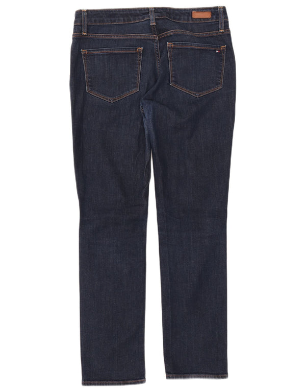 Damskie dżinsy TOMMY HILFIGER Rome RW Straight W28 L30 Granatowa bawełna