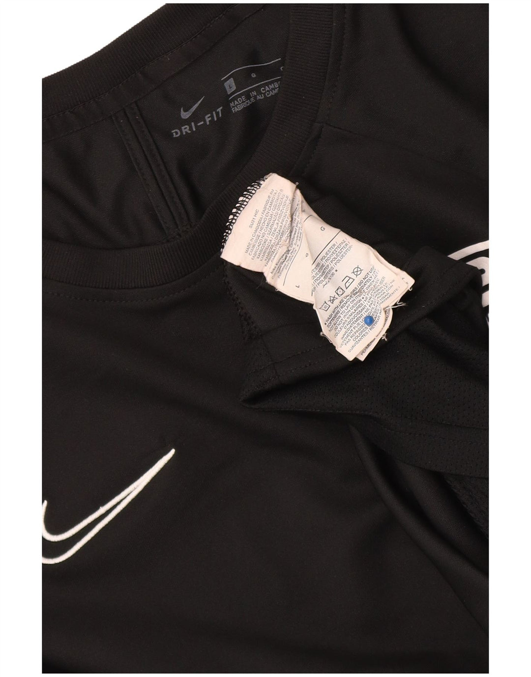 Męski T-shirt Nike Dri Fit z grafiką, duży czarny poliester z blokami kolorów