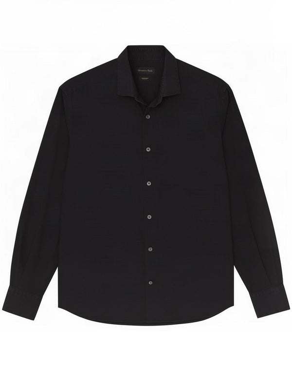 Massimo Dutti Koszula męska duża czarna bawełniana klasyczna