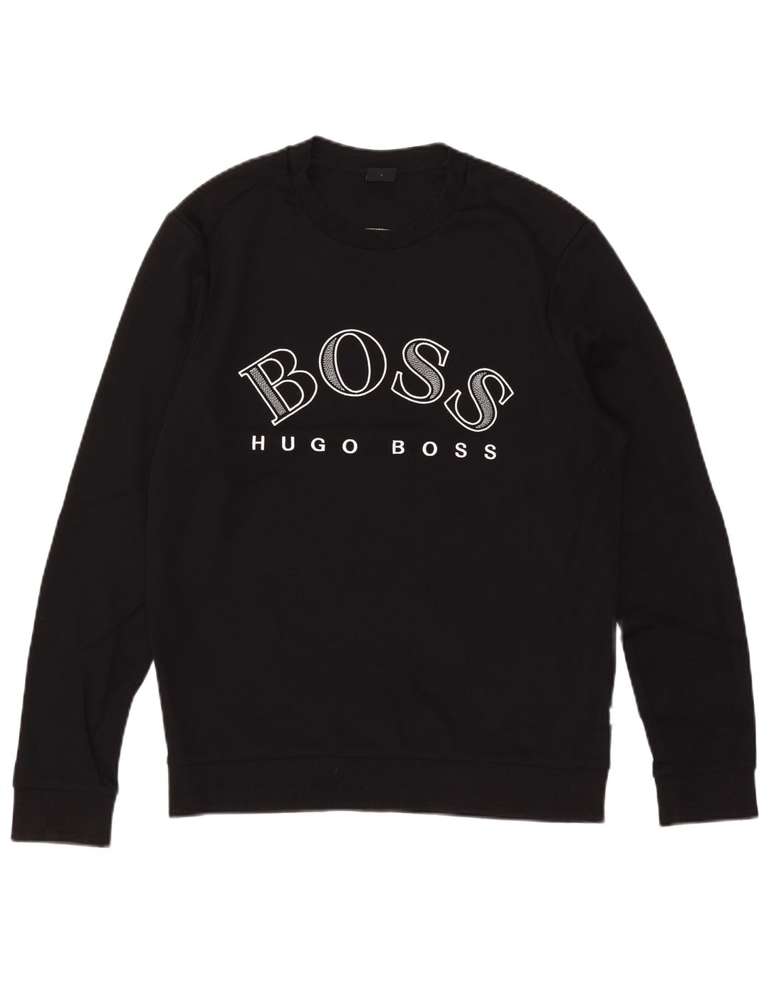 Męska bluza z grafiką Hugo Boss, duża, czarna, bawełniana