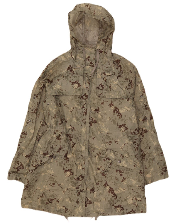 Damska kurtka parka z kapturem Topshop UK 8, mała, zielona, kamuflaż, poliester