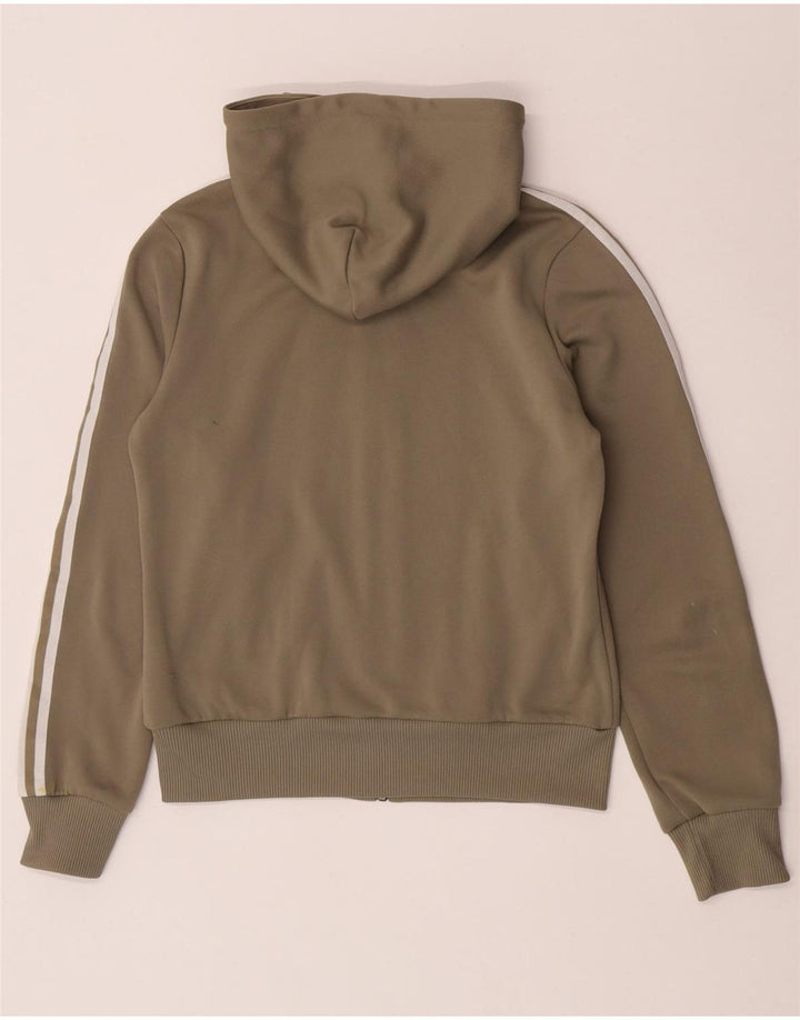 Damski sweter z kapturem i zamkiem Adidas UK 12, średni khaki, poliester