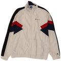 Męska kurtka dresowa CHAMPION z grafiką XL, biały poliamid z blokami kolorów