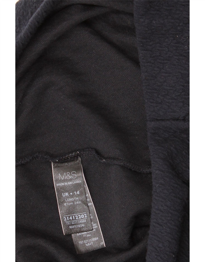 Marks & Spencer Damska spódnica ołówkowa UK 14 Large W32 Granatowy poliester