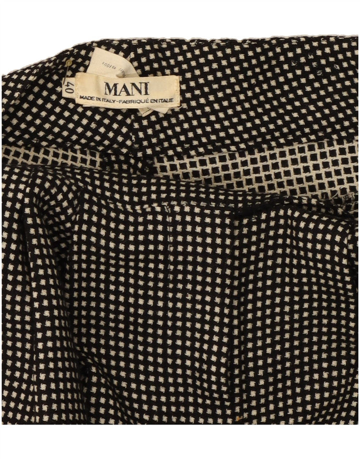 MANI Womens Pegged Chino Trousers IT 40 Small W24 L28 Black Check Vintage MANI and Second-Hand MANI from Messina Hembry 