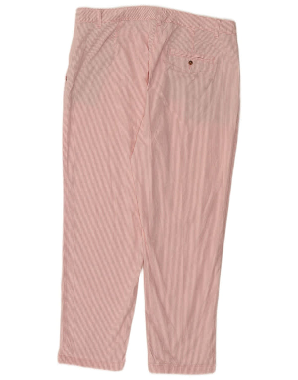 Damskie spodnie Chino Marks & Spencer UK 18 XL W38 L29 Różowe paski