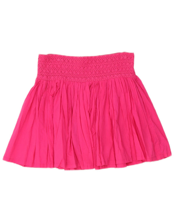 Marks & Spencer Damska plisowana spódnica mini W28 Średni róż